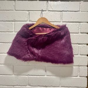 Purple faux fur shrug/wrap